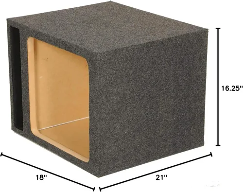 Vista 9 de QPower HD112-VENT-SQ Caja de subwoofer ventilada de 12 pulgadas, cuadrada