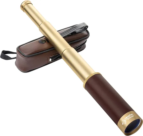 Telescopio Pirata Retro Zoomable 25x30 Monocular de Bolsillo Portátil Plegable Lente BAK-4 Spyglass del Capitán Jack Telescopio de Mano Vintage para