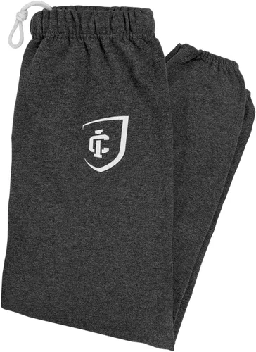 Vista 264 de LOGOVISION Pantalones deportivos para hombre con logotipo primario colegiado colección jaspeado carbón