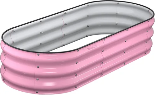 Vista 10 de Kit de Cama de Jardín Elevada Winpull, 4x2x1 pies Caja de Plantación Galvanizada al Aire Libre con Borde de Seguridad, Camas Elevadas Grandes