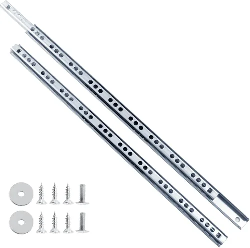 Vista 12 de Uenhoy 1 par de correderas de cajón de 7.16 pulgadas de extensión completa, riel deslizante, rodamiento de bolas, correderas de cajón de dos vías