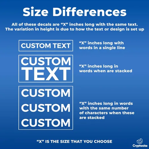 Vista 4 de CRYPTONITE Customize Your Own Way Our Wall Decal Add Your Logo, Company Name, or Inspirational Quotes to Our Customizable Sticker Vinyl Multiple