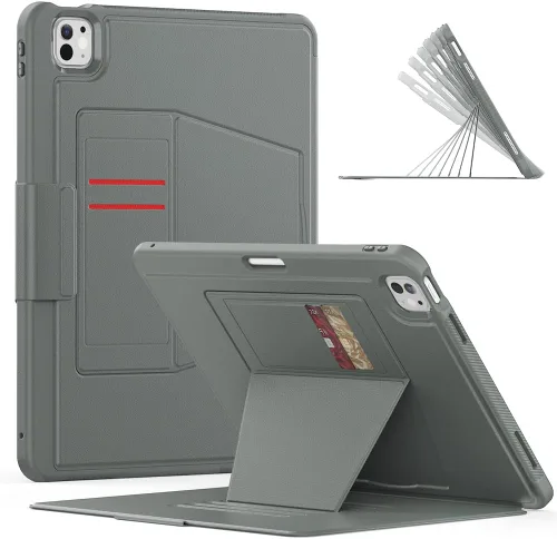 Vista 13 de BLOSOMEET Funda para iPad Air de 11 pulgadas M3 2025 y M2 2024 con protector de pantalla de vidrio templado y soporte para lápiz, funda para iPad