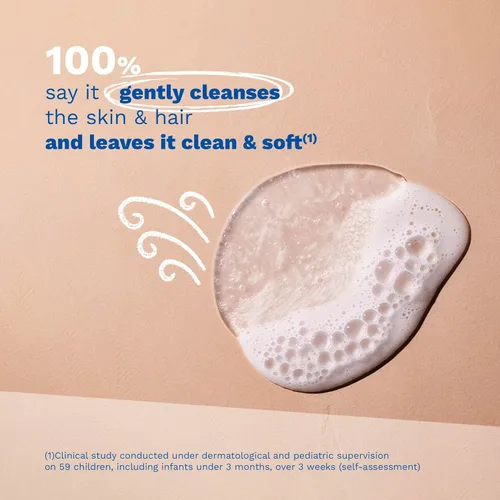 Vista 4 de Mustela Gel de Limpieza Suave para Bebé - Jabón para el Cabello y Cuerpo del Bebé - con Aguacate Natural Fortificado con Vitamina B5 - Fórmula