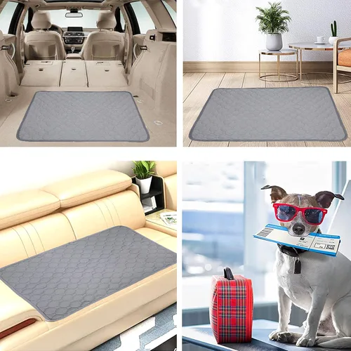 Vista 6 de Almohadilla lavable para orina de perro, 18 x 24 pies, impermeable, antideslizante, para perros y gatos, secado rápido, a prueba de fugas