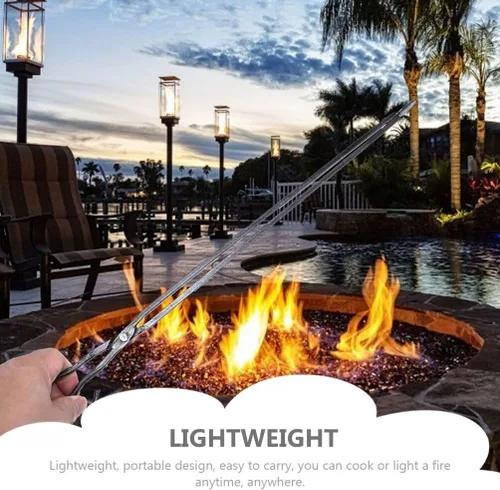 Vista 6 de Herramientas para chimenea, pinzas de leña, herramientas resistentes para hogueras, agarrador de troncos de 23.22 pulgadas de largo, pinzas