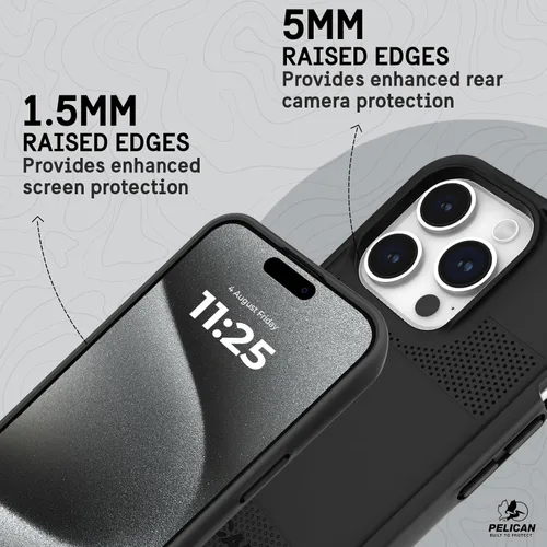 Vista 6 de Pelican Protector Series - Funda para iPhone 15 Pro de 6.1 pulgadas [compatible con MagSafe], funda magnética para teléfono con tecnología