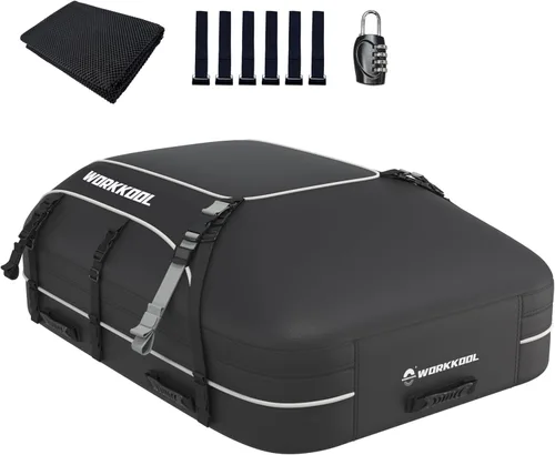 Portaequipajes para techo de vehículo, portaequipajes de cubierta suave, bolsa de techo impermeable para coche resistente sin estante,