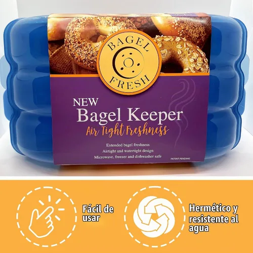 Vista 5 de Touch Up Cup Bagel Fresh Holder - Contenedor de almacenamiento de pan, hermético y reutilizable, sin BPA, como se ve en los productos Shark Tank