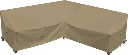 Vista 48 de Funda de sofá modular de alta resistencia para exteriores, tejido 600D 100 % impermeable, para muebles de patio