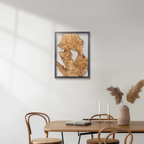 Vista 6 de NAHARO Decoración moderna de pared de madera de 16 x 12 pulgadas, encanto rústico hecho a mano de madera natural para tu hogar, perfecto para sala