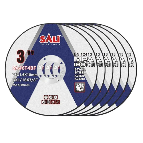 SALI Paquete de 6 Discos de Corte de 3 Pulgadas para Uso General, Rueda de Corte de Metal para Amoladoras Angulares de 3 Pulgadas y Amoladoras de