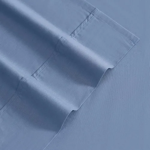 Vista 4 de Eddie Bauer - Juego de sábanas individuales, juego de ropa de cama de percal lavado con bolsillos profundos, súper suave, 100% algodón de lujo