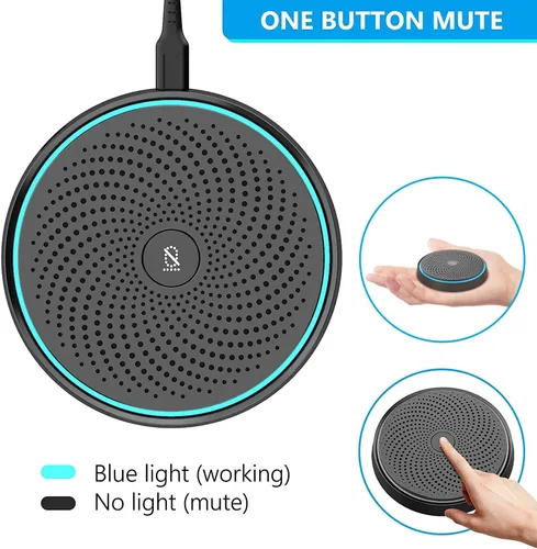 Vista 6 de ANSTEN Micrófono USB para conferencias, condensador omnidireccional, micrófono de PC, captación de voz de 10 pies, ideal para grabación