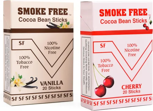 Vista 8 de Smoke Free Cigarrillos de cacao a base de hierbas, 10 paquetes de mentol, 100% libre de tabaco y nicotina, no adictivos, sustituto del tabaco, sabor