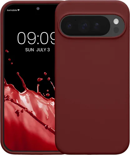 Vista 482 de kwmobile Funda Compatible con Google Pixel 6 Pro - Funda de teléfono de silicona TPU con acabado suave - Azul Arrecife