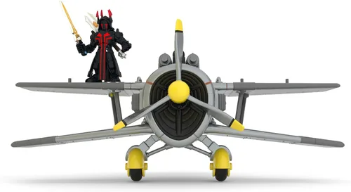 Vista 6 de Fortnite Battle Royale Collection: X-4 - Figura de avión de batalla Stormwing y Rey Helado