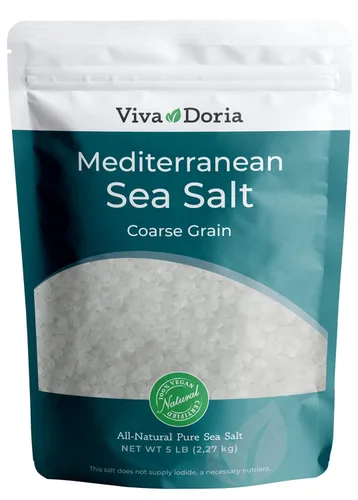 Vista 5 de Viva Doria Sal marina mediterránea, grano grueso, 2 lb