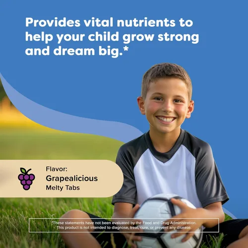 Vista 2 de Suplemento de calcio Renzo's Hércules con vitamina D3 y K2 - Vitaminas para el crecimiento de los niños, edades 2+, soluble, 60 pastillas de sabor