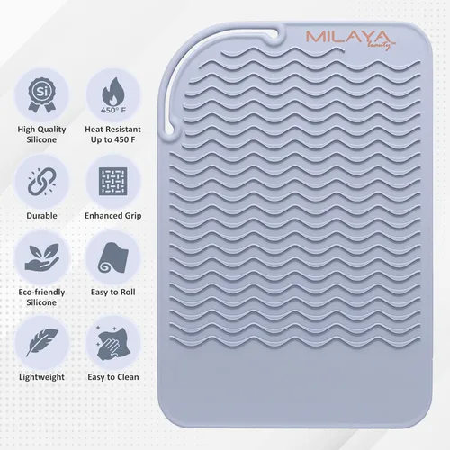 Vista 4 de Alfombrilla Resistente al Calor - Soporte para Rizador - Alfombrilla de Silicona Resistente al Calor - Alfombrilla de Maquillaje - Alfombrilla