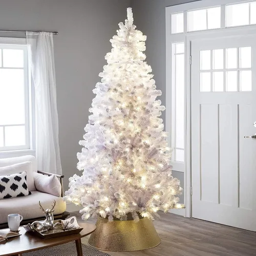Vista 7 de Dazzle Bright Luces de Navidad de 164 pies, 500 luces LED de Navidad, impermeables, cable blanco con control remoto, 8 modos, decoraciones