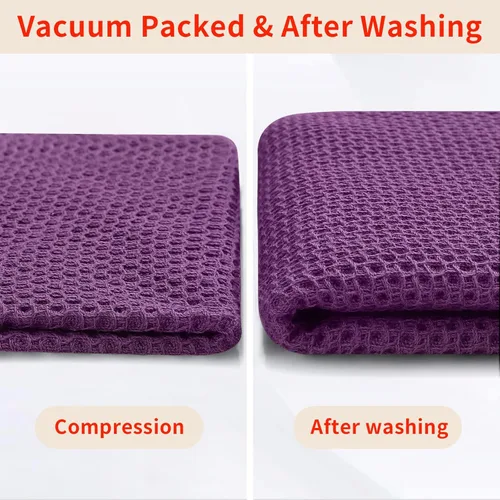 Vista 165 de Homaxy Paños de cocina de 100% algodón con tejido de gofre, ultra suaves, absorbentes, de secado rápido, 12 x 12 pulgadas, paquete de 6, amarillo