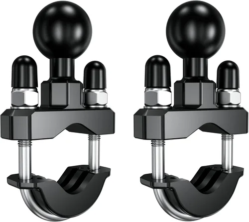 BRCOVAN Paquete de 2 bases de montaje de perno en U para manillar con bola de TPU de 1 pulgada para rieles de 0.5 a 1.25 pulgadas de diámetro,
