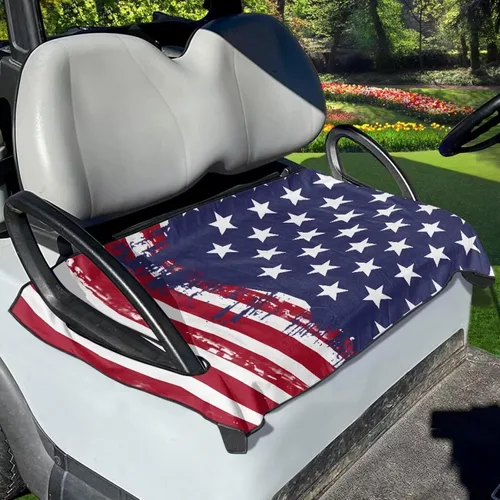 Vista 12 de Yewattles Funda de asiento de carrito de golf, toalla portátil para asiento de coche, ajuste universal, carrito de golf de 2 asientos