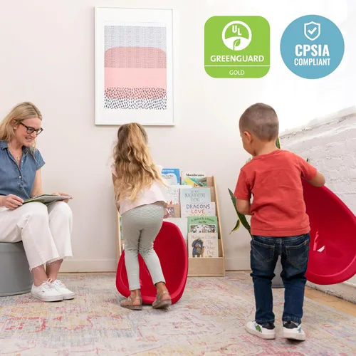 Vista 50 de ECR4Kids Leaf Asiento de suelo, silla mecedora, morado, 6 piezas