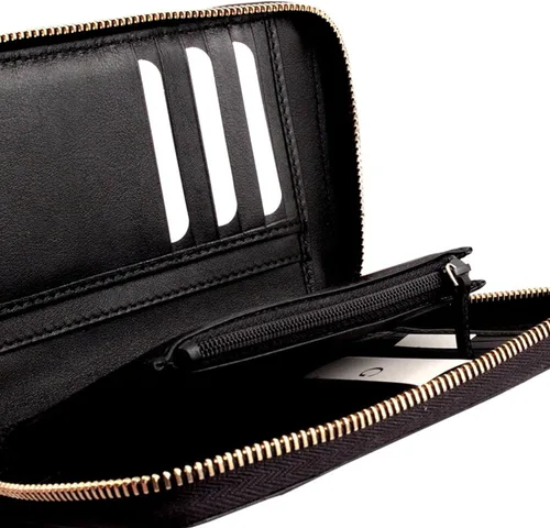 Vista 5 de Gucci Microguccissima Cartera de piel con cremallera redonda negro 449391 BMJ 1 G 1000, Negro -, Cartera Continental