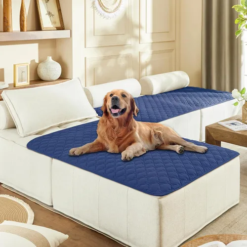 Vista 125 de gogobunny - Manta para perros y gatos 100% impermeable y de doble cara, funda suave para cama de mascotas, reversible, protege muebles, carbón