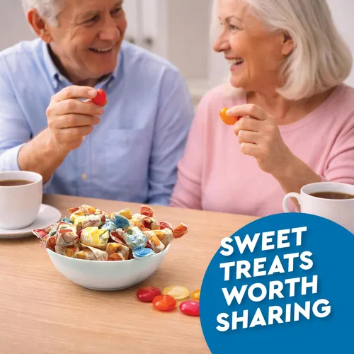 Vista 6 de Arcor - Caramelos duros rellenos de frutas, bolsa surtida de 2 libras a granel (aproximadamente 150 piezas), dulces Bon Bons Fruitfuls, caramelos