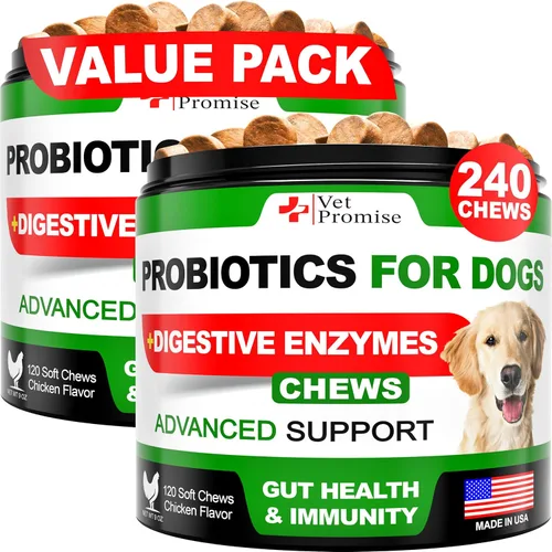 Vista 10 de Probióticos para perros – Probióticos para perros y enzimas digestivas para la salud intestinal, picazón en la piel, alergias, inmunidad, equilibrio