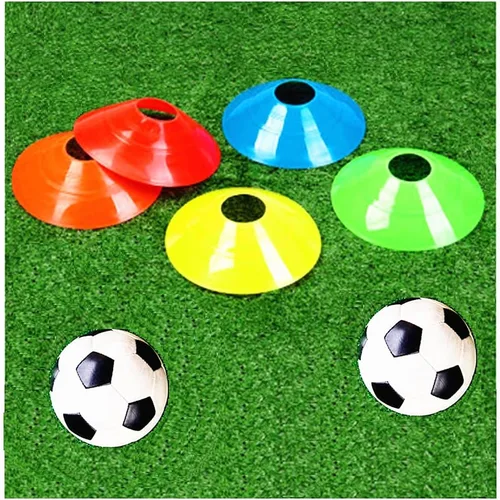 Vista 3 de Conos de disco de fútbol (50 piezas) y conos de fútbol (paquete de 25 de 7 pulgadas)