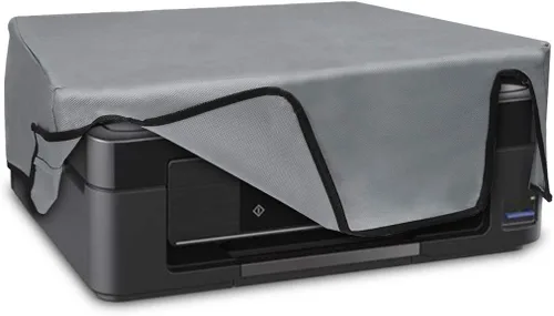Vista 10 de kwmobile Cubierta antipolvo compatible con Epson Expression Premium XP-7100 - Funda de impresora - Funda protectora de tela - Gris oscuro