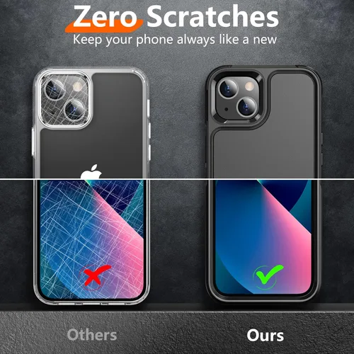 Vista 5 de Red2Fire Funda para iPhone 13, con 2X [Protector de Pantalla de Vidrio + Protector de Lente de Cámara][12 PIES Militar A Prueba de Caídas]