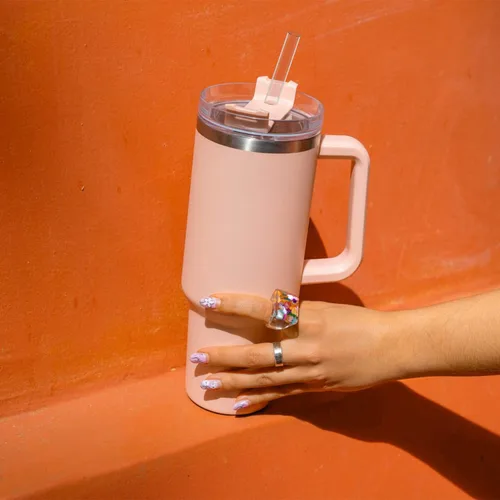 Vista 6 de Paquete de 8 popotes de repuesto para vaso Stanley de 40 onzas, 30 onzas, 20 onzas, 14 onzas, popotes transparentes reutilizables compatibles