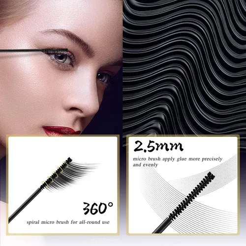 Vista 3 de QUEWEL Lash Bond - Pegamento de pestañas en racimo negro para extensiones de pestañas, rímel impermeable de larga duración