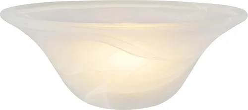 Vista 2 de Aspen Creative 23509-11, pantalla de vidrio de repuesto de alabastro para lámpara de antorcha de base media, lámpara de swag, colgante y accesorio