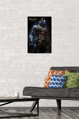Vista 3 de Trends International DC Comics VIdeo Game - Arkham Knight - Armor Wall Poster, 14.725" x 22.375", Barnwood Framed Version Versión enmarcada Barnwood