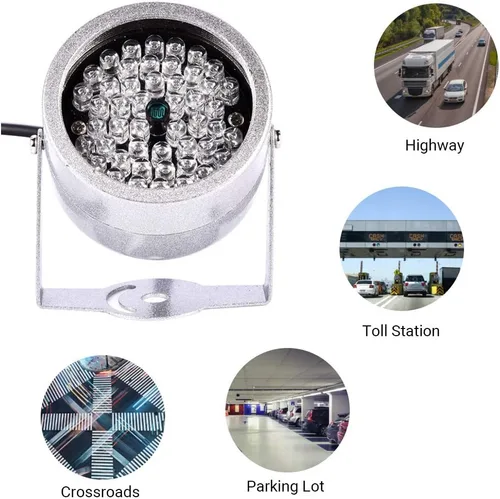 Vista 3 de Joyzan Iluminación IR, 48 LED Luces Infrarrojos Impermeable Visiones Nocturnas Cámara IP Seguridad Auto Sensor Iluminación CCTV 60 Grados Ángulo