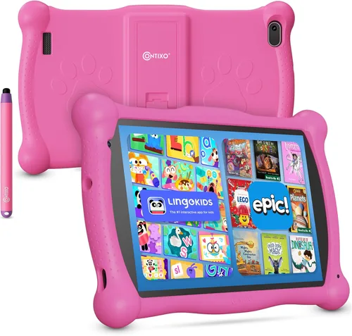 Contixo Tablet infantil V10-7 pulgadas HD, tableta Android para niños con doble cámara, control parental, 32 GB, WiFi, juegos de aprendizaje