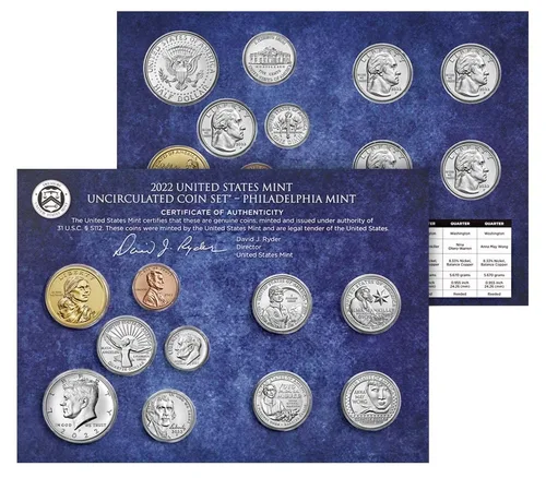 Vista 2 de 2022 P, D U.S. Mint Uncirculated 20 Coin Mint Set Uncirculated