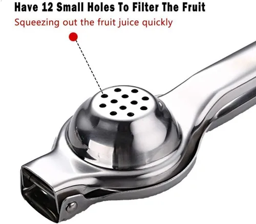 Vista 6 de Joleully Exprimidor de limón de acero inoxidable profesional Exprimidor manual de limón, exprimidor de limón Prensa de cítricos
