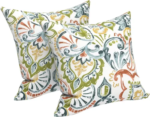 Vista 118 de LVTXIII - Juego de fundas para cojines de sofá o sillón de exteriores, para lumbar, no se decoloran, 2 unidades de 12" x 20", con relleno, estampado