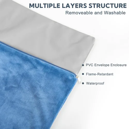 Vista 3 de Almohadilla térmica para mascotas para gatos y perros - Almohadilla térmica para interiores y exteriores, impermeable y resistente a