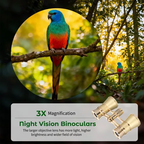 Vista 5 de Binoculares de ópera, mini binoculares de 3 x 25 pulgadas, compactos y ligeros, gafas de teatro portátiles, binoculares