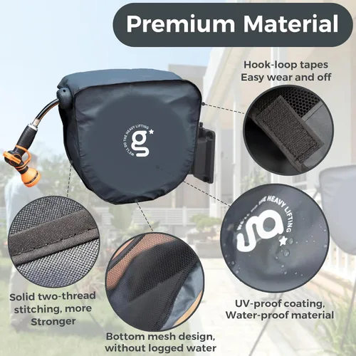 Vista 3 de Giraffe Tools Cubierta retráctil para carrete de manguera de jardín AW30/AW25, resistente a los rayos UV, cubierta impermeable y antidecoloración