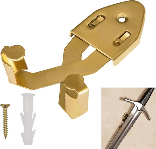 Vista 8 de Mythrojan Soporte de pared de metal de una sola espada, colgador vertical de 3 pulgadas, estante de pared multifuncional ajustable para espada