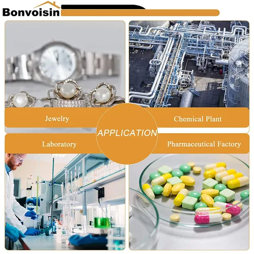 Vista 7 de Bonvoisin Balanza analítica de 500 gx1 mg báscula de laboratorio de precisión báscula electrónica digital, escala analítica de laboratorio de 1 mg